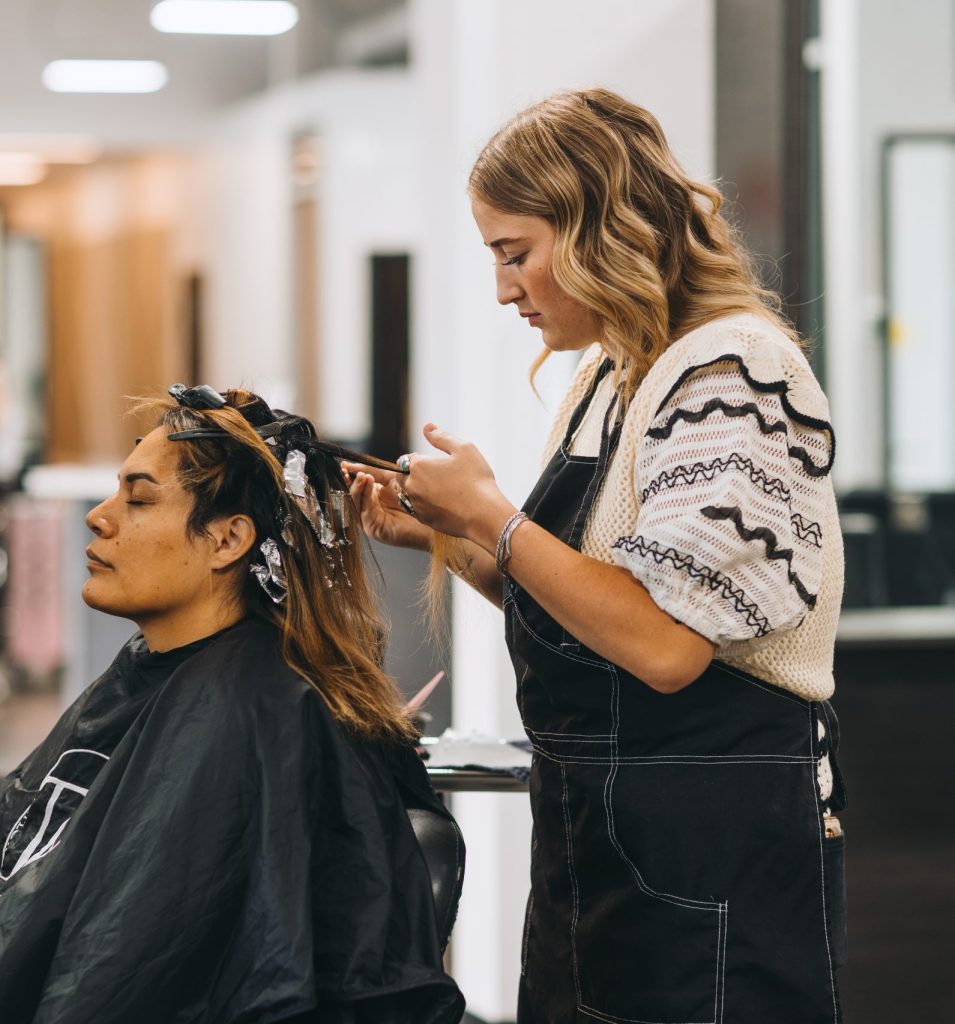 Adding foils to hair